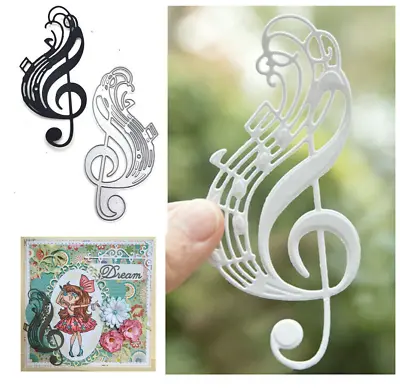 Musical Note Metal Cutting Dies Stencil Scrapbooking Embossing Album Craft Card • £3.09