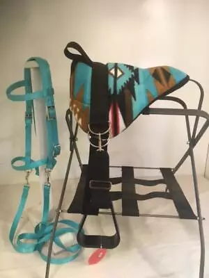 Miniature Horse / Sm Pony Bareback Saddle Pad Set - Sw -  Bitless Bridle -cinch • $69.74