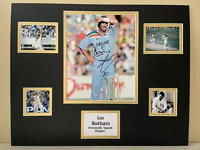 £69.99 • Buy England Cricket Ian Botham Signed Large 20” X 16” Double Mounted Display