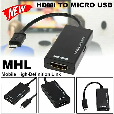 Micro USB MHL To HDMI Cable Adapter 1080P HDTV For Samsung Galaxy Tab S 10.5 8.4 • $12.49