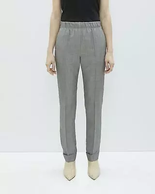 HELMUT LANG Womens Pants Size 6 Black Pull On Mohair Wool Suit Trouser $395 • $53.99