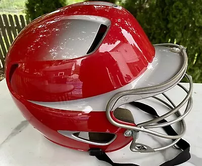 Easton Girls Softball Helmet Size L Bright Red Bio-Dry • $15