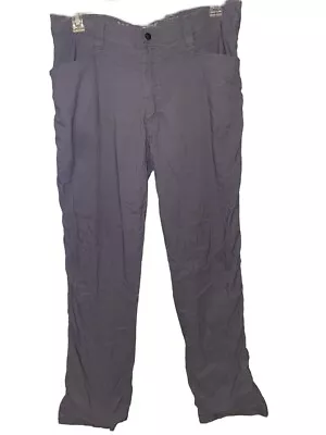 Wrangler Pants Mens 36x34 Gray Outdoor Fleece Lined Cargo Utility Hiking Nylon • $16.50