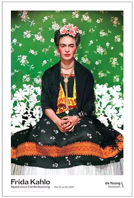 Frida Kahlo On White Bench (1939) Exhibition Art Poster 36 X 24 • $38.50