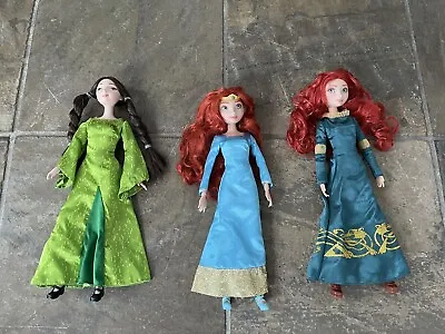 Disney Dolls Merida Blue Green Queen Elinor Brave Lot Of 3 • $25