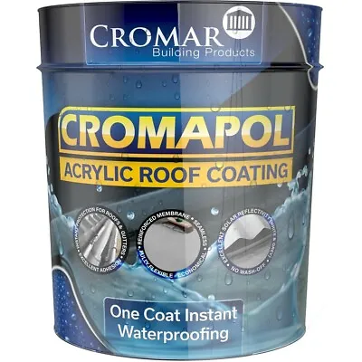 £30.99 • Buy Cromapol Acrylic Roof Coating Black Sealant Repair Waterproofing 5Kg