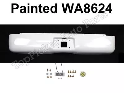 Painted White Rear Steel Roll Pan License Light FOR 07-13 Silverado Fleetside • $224.65