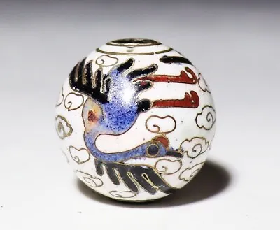 Japan Antique Copper White Crane Ojime Bead Inro Netsuke Sagemono Rare Meiji Era • £173.84