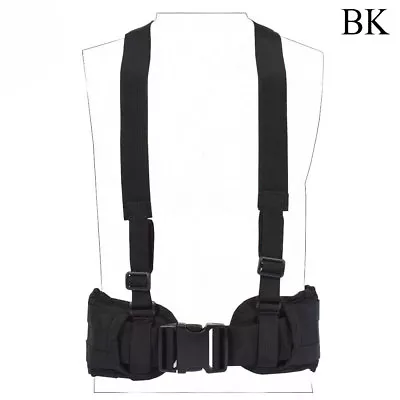 Tactical Molle Waist Padded Belt W/ Suspender Combat Multifunction Hunting Strap • $15.97