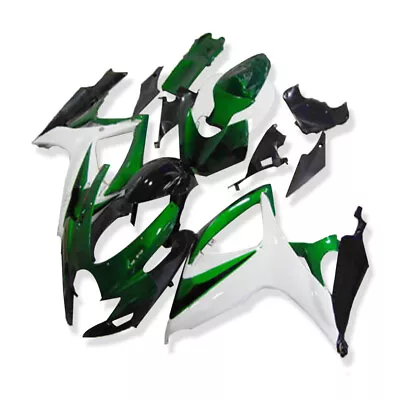 SM Injection Green White Fairing Fit For  2006 2007 GSXR 600 750 A099 • $309.99