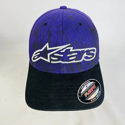 Alpinestars Womens Purple/Black Flexfit Cotton Hat Baseball Cap Size S/M • $37.88