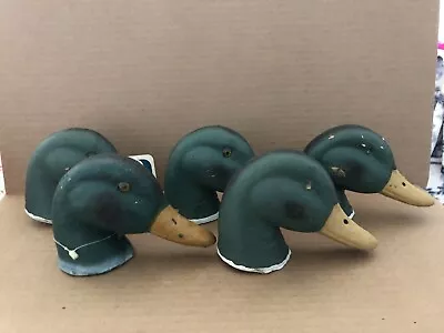 Vintage DUCK DECOY Paper Mache Heads 5pcs Made In USA #2 • $49.99