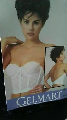£11.59 • Buy Gelmart  Bustier Strapless Lace Low Back Bra  #8425    Vtg. Hard To Find !!!