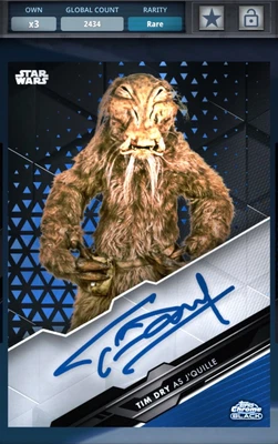 £1.20 • Buy Topps Star Wars Card Trader Rare Chrome Black Signature - J'Quille