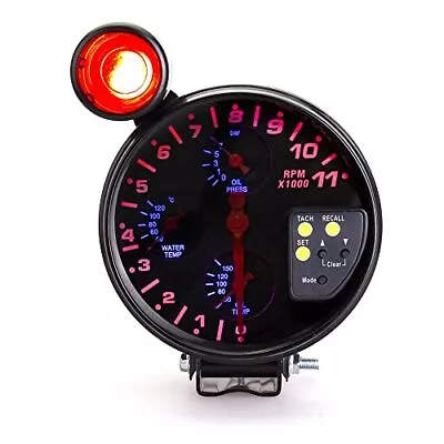 Universal Automotive Tachometer 4 In 1 RPM Meter 5 Inch 12 V  With Seat For Cars • $45.19