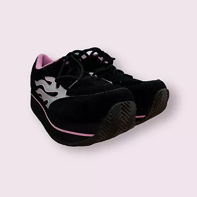 VTG 90s/Y2K Women's Black/pink Volatile Platform Sneaker SZ 10 • $65