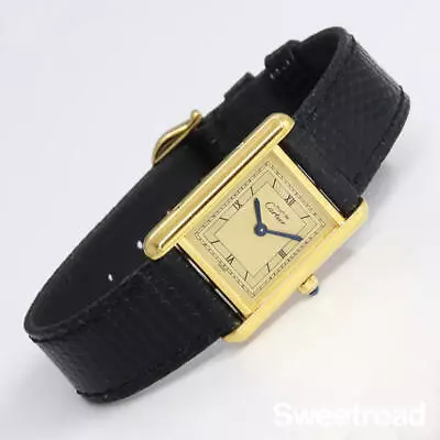 Cartier Must Tank Vintage 1980s Box Quartz Womens Watch Authentic Working • $3538