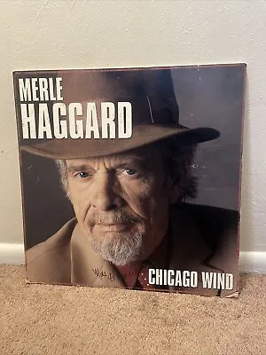 MERLE HAGGARD 24x24 Autographed Chicago Wind Album Art Poster Board 2005 • $100