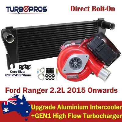 GEN1 High Flow Turbo Charger + 70mm Intercooler For Ford Ranger 2.2L 2015- • $1042.31