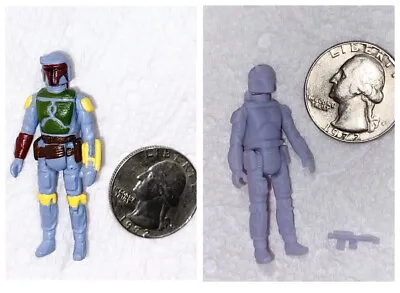 Custom Miniature ￼vintage Boba Fett Action Figures With Acrylic Display Case • $35