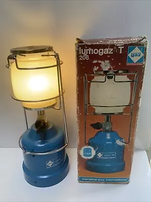 CAMPING GAZ LUMOGAZ 206 Gas Light Camping - WORKING + BOXED • £20