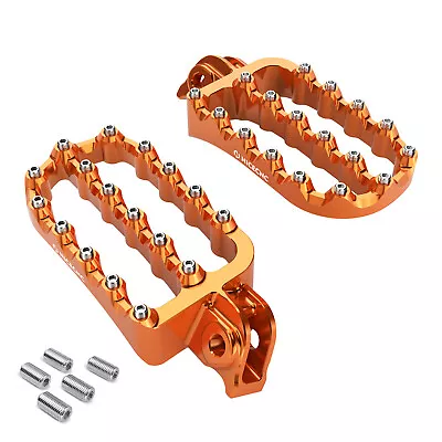 0° Aluminum CNC Enlarged Wide Foot Pegs Footrest For KTM 390 Adventure 2020-2023 • $89.99