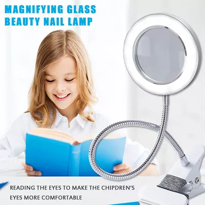 LED Light X8 Magnifying Glass Desk Lamp Magnifier Clamp Reading Beauty Nail& • $25.99