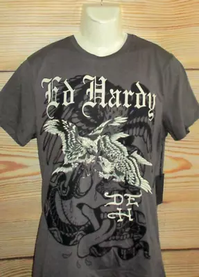 Mens Ed Hardy Gray Charcoal T-shirt Size M • $24.90