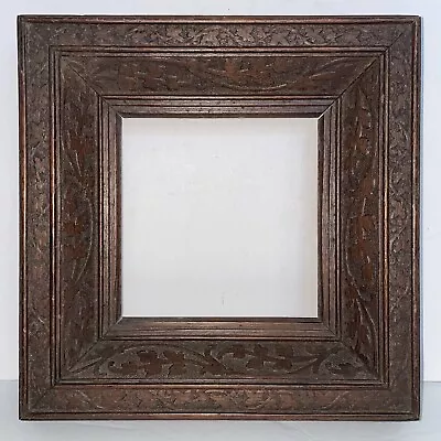 Small Carved Oak Antique Arts & Crafts Late Victorian Picture Frame • $48.95