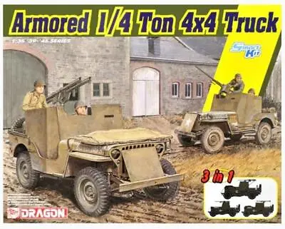 £29.98 • Buy Dragon 1/35 ARMORED 1/4 TON 4X4 TRUCK W/.50 CAL MACHINE GUN (3 IN 1)