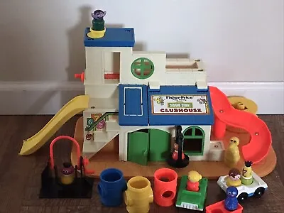 Vintage Fisher Price Little People 1976 Sesame Street Clubhouse • $71.95