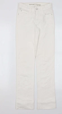 £5.50 • Buy Mac Jeans Womens White Cotton Straight Jeans Size 4 L28 In Regular
