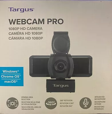 NIB Targus Webcam Pro 1080P HD Camera For Windows - Chrome Os - Mac Os • $16.99