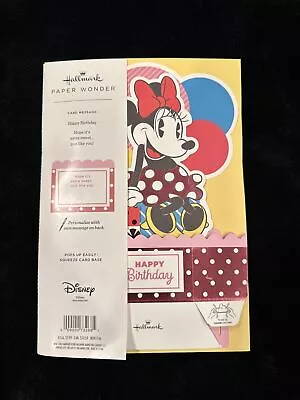 Hallmark Disney  Minnie Mouse Paper Wonder Pop Up Birthday Card For Kid Keepsake • $7.99