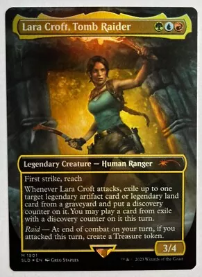 Lara Croft Tomb Raider Borderless FOIL Secret Lair MTG Pack Fresh • £34.95