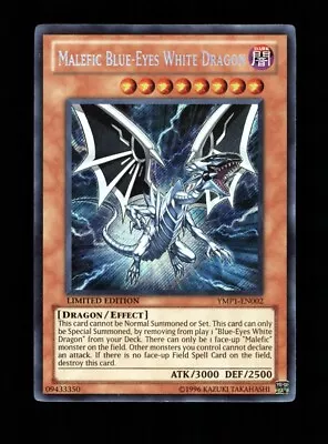 Yu-gi-oh! Malefic Blue-eyes White Dragon Ymp1-en002 Limited Edition Secret Rare • $4.59