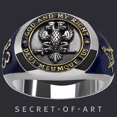 £145.04 • Buy Masonic Ring Silver 925 Scottish Rite Deus 33rd Degree Freemason Jewelry Masonry