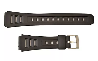 19mm  Watch Band  Strap FITS Casio  W-71 W-71MV  W-86 Rubber Black • $22.19