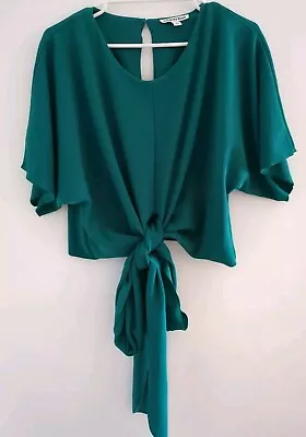 Country Road Green Wrap Style Blouse Top Size XL New • $36