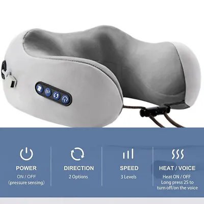 Shiatsu Shoulder Neck And Back Massager Pillow With Heat Deep Kneading Pillow • $27.99