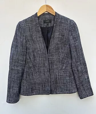 J Crew Jacket 2 Blue White Tweed Blazer XS • $44.99