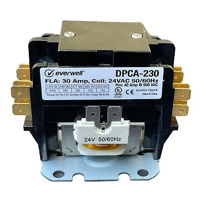 Definite Purpose Contactors (2 Poles) coil Vol 24- 30amp. 240-277 Volt. • $13.99