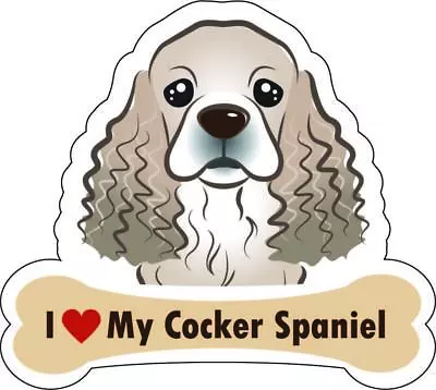 Dog Bone Magnet I Love My Cocker Spaniel Car Sign Puppy Decal Buy2 Get 3rd Free • $6.74