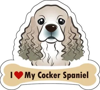 Dog Bone Sticker I Love My Cocker Spaniel Car Sign Puppy Decal Buy2 Get 3rd Free • $2.74