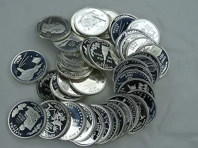 (40) Proof 90% Silver State Quarter Roll $10 Face Value Bullion US Mint Coins • $249.99