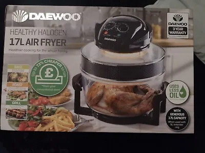 Daewoo 17L Deluxe Halogen Air Fryer 1400W With Extension Ring . • £29.99