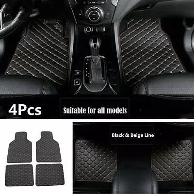 4Pcs Non-slip PU Leather Car Floor Mat Front Rear Carpet Protect Pad Waterproof  • $36.92