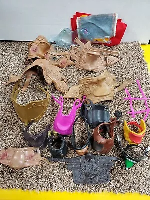 Lot Of 16 Toy Horse Saddles + Horse Blankets. • $16