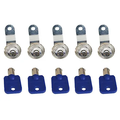 5x 27mm Long Cam Lock+Key Kit For Pinball Machine Arcade Cabinet Door Enclosure • $50.97