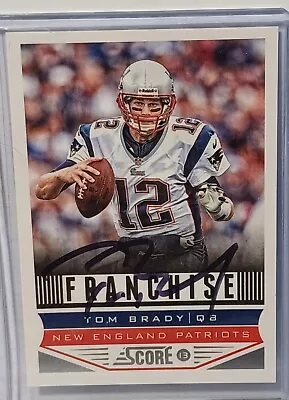 2013 Score Tom Brady Franchise Patriots Autographed Signed Card COA NFL • $279